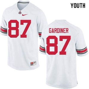 Youth Ohio State Buckeyes #87 Ellijah Gardiner White Nike NCAA College Football Jersey Restock VYE0644SW